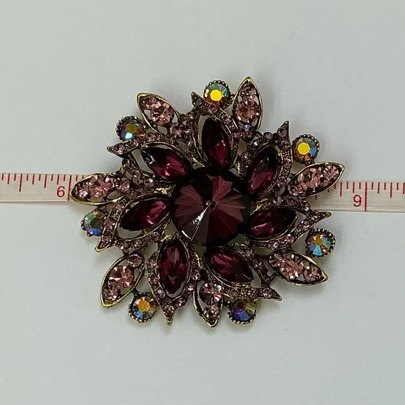 Large Purple Flower Brooch/Pendant - Picture 6 of 6